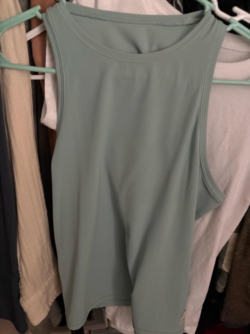 Vuori AllTheFeels Crew Tank in Sea Spray Blue
